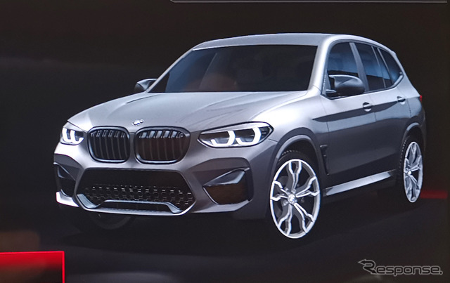 iDriveディスプレイに映された「BMW X3M 」の姿