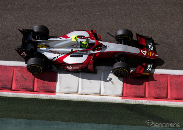 ミック・シューマッハ(2018年シーズン終了後に開催されたF2テスト参加時)。
