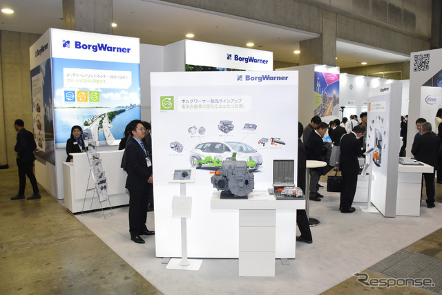 ボルグワーナーブース(第10回EV・HEV駆動システム技術展~EV JAPAN~/オートモーティブワールド2019)