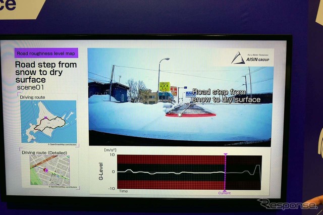 「Location Based Service Platform」では、道路の状況をクラウドに上げて様々な用途で共有するメリットを強調していた