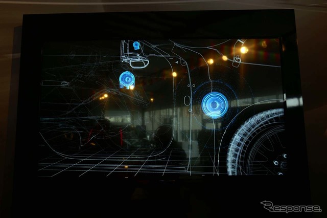 新型『Mazda３』のフロントスピーカー配置図