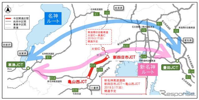 御殿場JCT～草津JCT間のダブルネットワークが完成