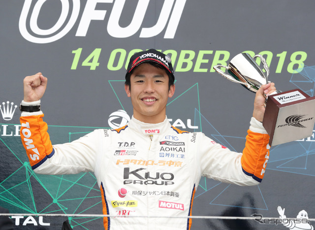 注目の若手選手、坪井翔(写真は2018年全日本F3)。
