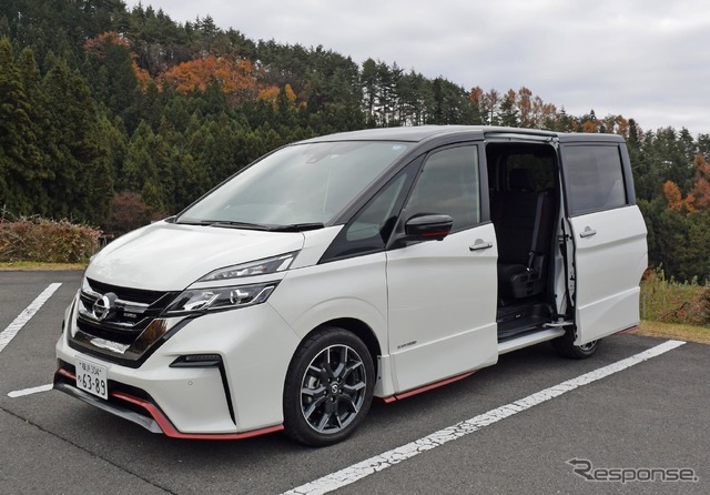 日産『セレナ NISMO』。3列シートのパセンジャーカーとしては標準的なユーティリティ。