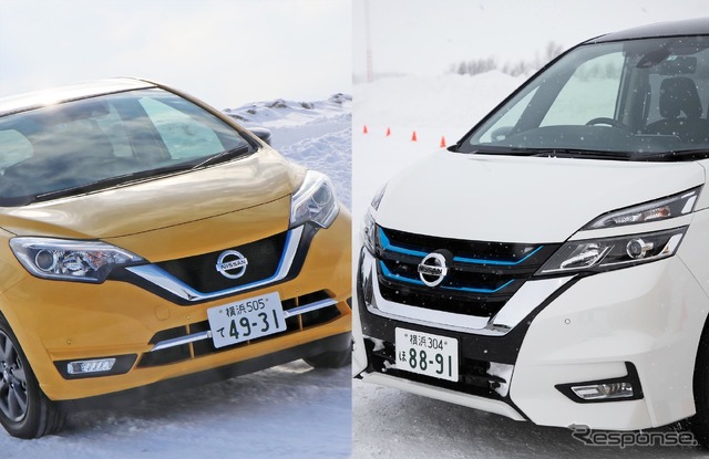 雪上で驚きの性能を発揮したノート＆セレナのe-POWER（日産インテリジェントモビリティ雪上試乗会）