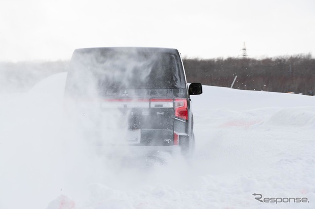三菱 デリカD:5 新型を雪上で試す(三菱雪上試乗会)