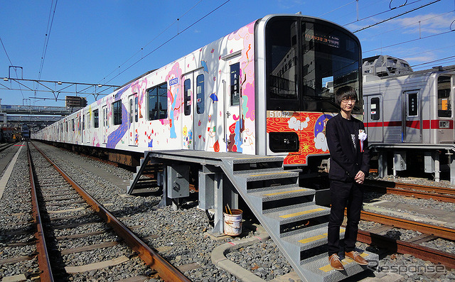 東武鉄道50090系51092編成アートトレイン（下板橋駅電留線／2月12日）