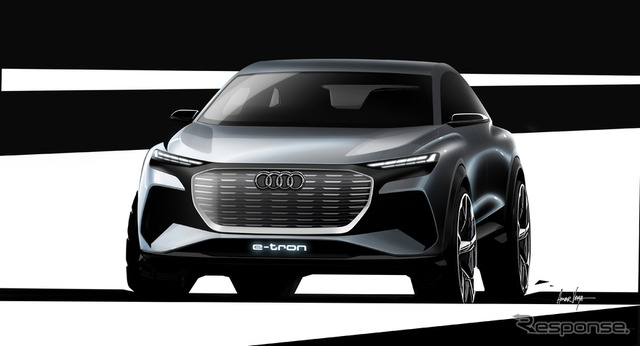 アウディ Q4 e-tron コンセプトのイメージスケッチ