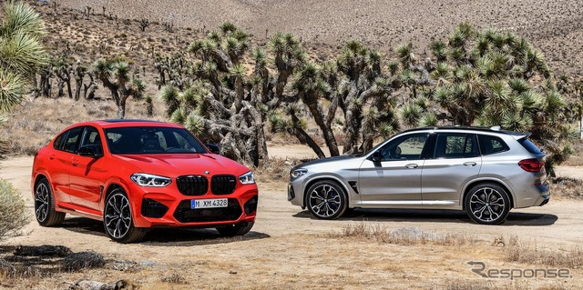 BMW X4M コンペティション（左）とBMW X3M コンペティション（右）