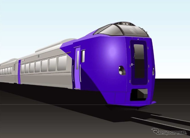 キハ261系5000番台(仮称)「ラベンダー編成」のエクステリアイメージ。