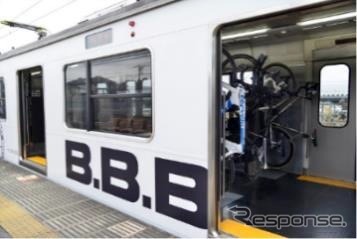 『B.B.BASE』の自転車積込状態。