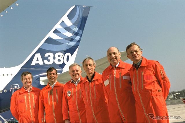 エアバスA380の初飛行のクルー（2005年）