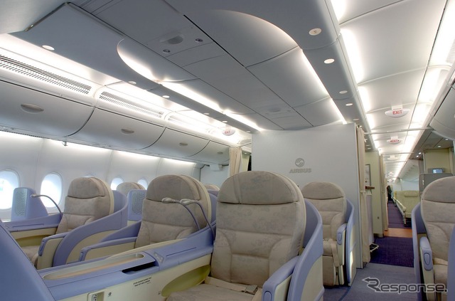 エアバスA380メインデッキ、ファーストクラス(2007年)