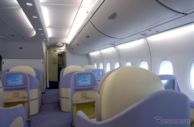 エアバスA380メインデッキ、ファーストクラス(2007年)