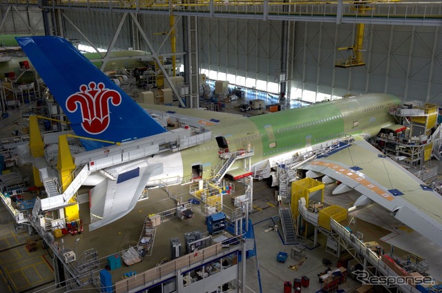 エアバスA380組み立て(2010年)