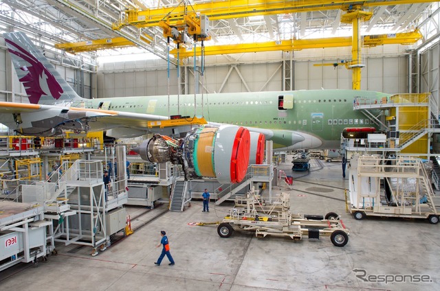 エアバスA380カタール航空向け組み立て(2013年)