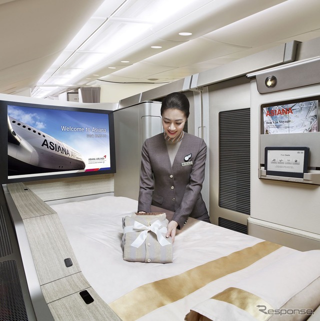 エアバスA380アシアナ航空、ファーストクラス(2014年)