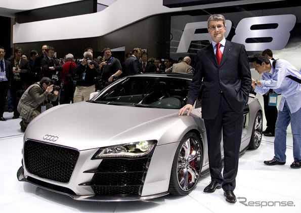 【デトロイトモーターショー08】アウディがディーゼルのV12…R8 に搭載