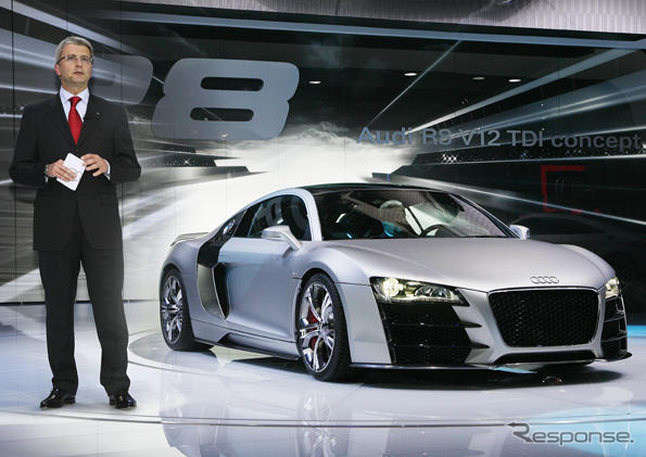 【デトロイトモーターショー08】アウディがディーゼルのV12…R8 に搭載
