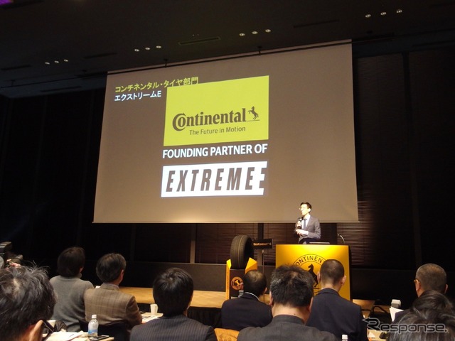 コンチネンタルタイヤ・ジャパンのグレーゴリ・メイ代表取締役社長(エココンタクト6発表)
