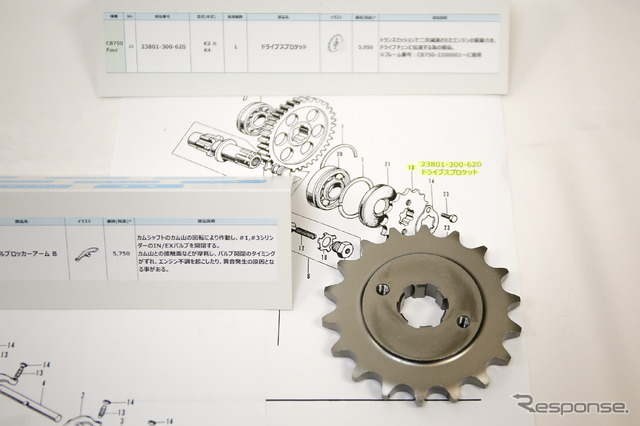 ホンダ旧型二輪車 純正部品再販売