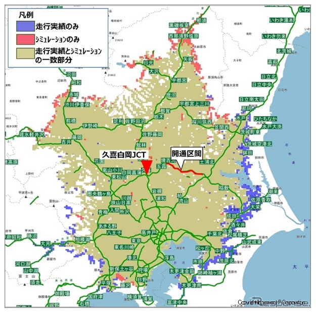 シミュレーションと走行実績の比較結果（平日23時台出発）