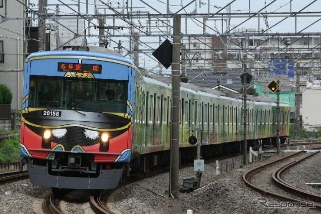 3月で運行終了となる20000系の「銀河鉄道999デザイン電車」、飯能方のデザイン。