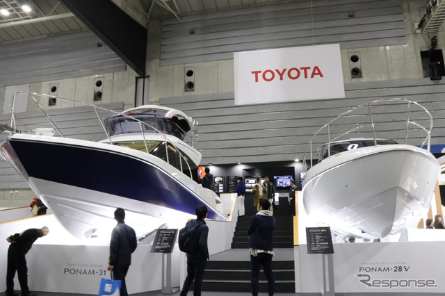 ジャパンインターナショナルボートショー2019トヨタ自動車ブースではポーナムシリーズから28Vと31が展示。