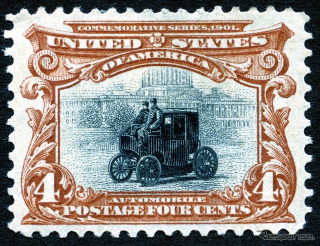 世界初の自動車切手 コロンビア号（1901・米）