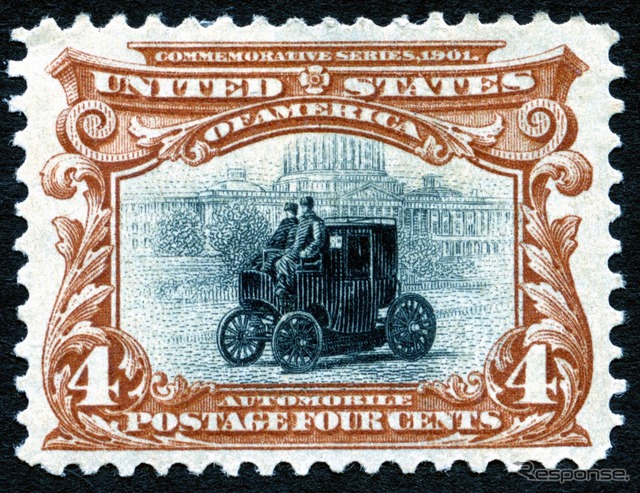 世界初の自動車切手 コロンビア号(1901・米)