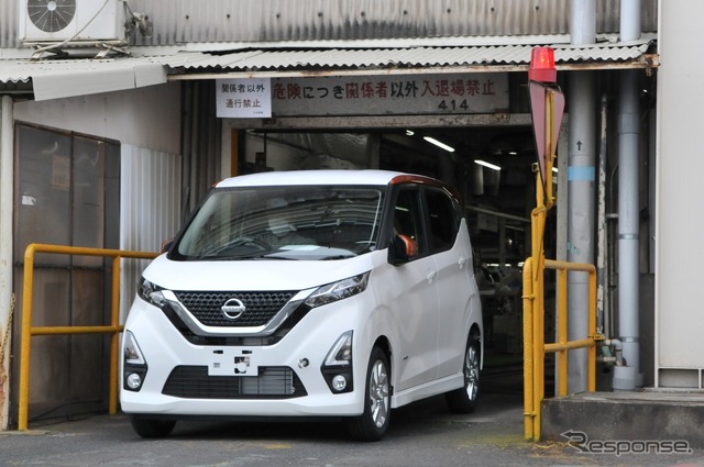 完成検査を終えた日産の新型デイズ ハイウェイスター