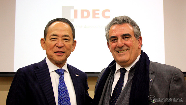IDEC 舩木俊之 代表取締役会長兼社長とワイドミュラー ホセ・カルロス・アルバレス・トバルCSMO