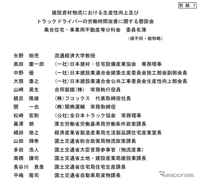 集合住宅・事業用不動産等分科会のメンバー