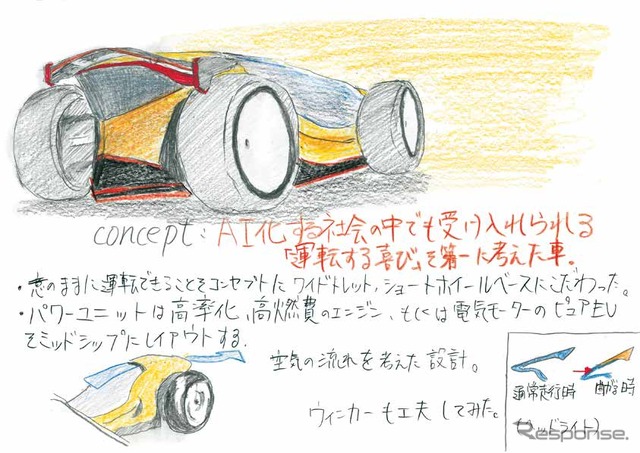 カーデザイン賞A部門:『Storm』 魚住琢磨君 岡山白陵中学校2年