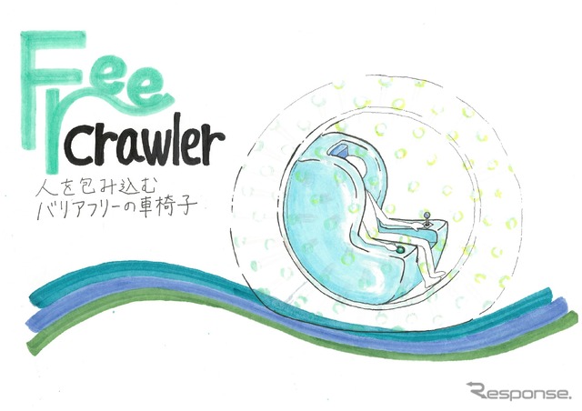 ダヴィンチ賞B部門：『Free crawler 人を包み込むバリアフリーの車椅子』　滝川麻友さん　お茶の水女子大学付属高等学校2年