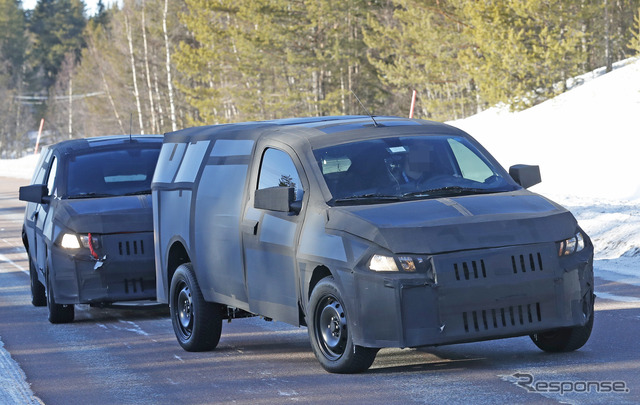 フィアット モビ ピックアップ開発車両(スクープ写真)