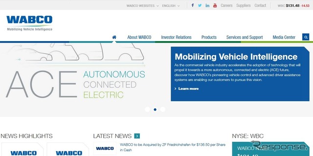 ワブコ(WABCO)社の公式サイト