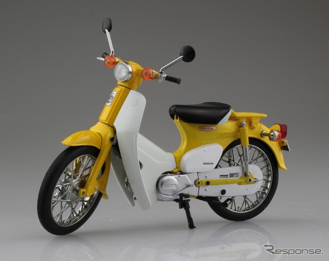 アオシマ 完成品バイクシリーズ ホンダ スーパーカブ(イエロー)