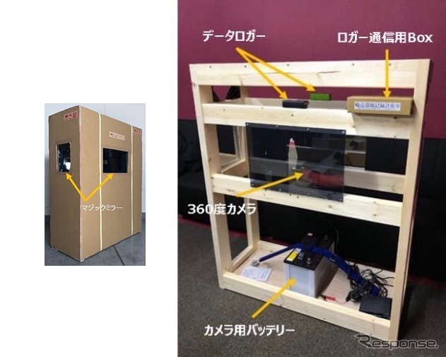 3社が共同制作した、実証実験用の輸送家具