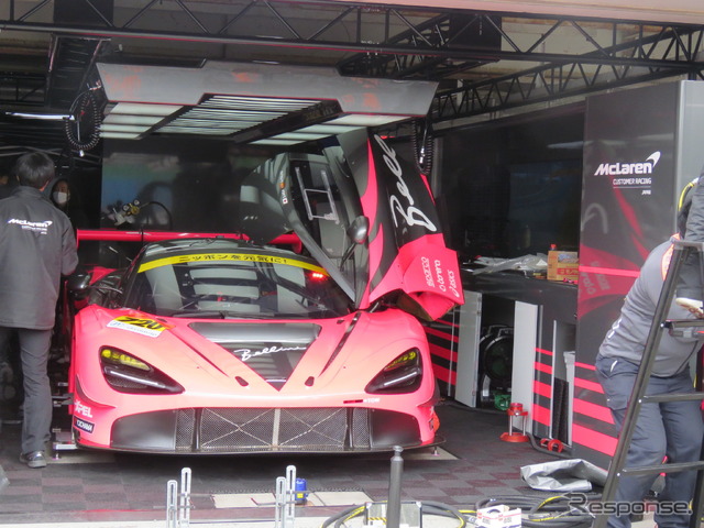 #720 マクラーレン720S GT3はGT300クラス予選29位(写真は搬入日)。