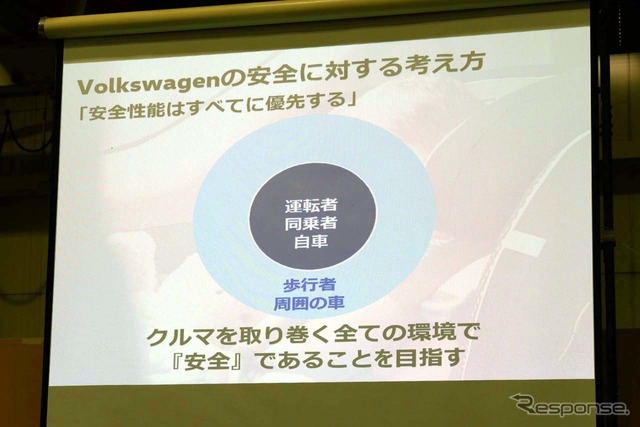 VWは「安全性能はすべてに優先する」との考え方の下、開発を行っている