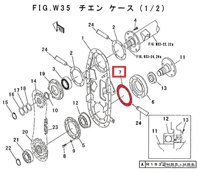 アスベストを含有する補修用部品の例