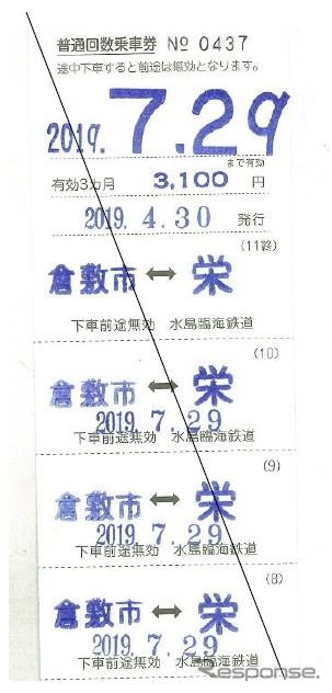 西暦化した現在の回数券。通常はこちらが発売される。