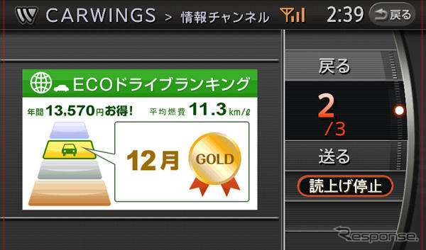 日産、カーウイングスで燃費ランキングなどのサービス開始