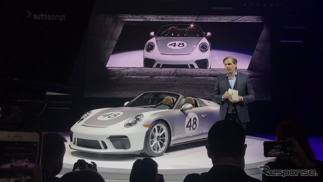 ポルシェ 911 スピードスター 新型のヘリテイジデザインパッケージ(ニューヨークモーターショー2019)