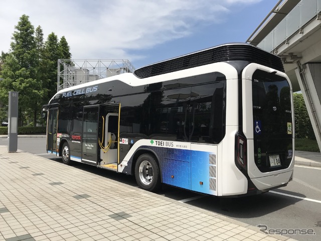 東京都交通局で運行中のトヨタ燃料電池バス