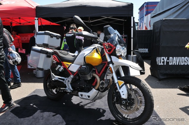 モトグッツィやアプリリアのモデルを展示したピアッジオ(BIKE! BIKE! BIKE! 2019)
