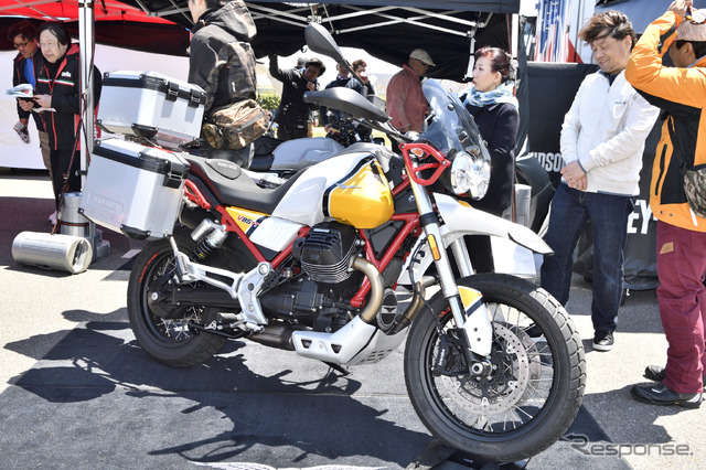 モトグッツィやアプリリアのモデルを展示したピアッジオ(BIKE! BIKE! BIKE! 2019)