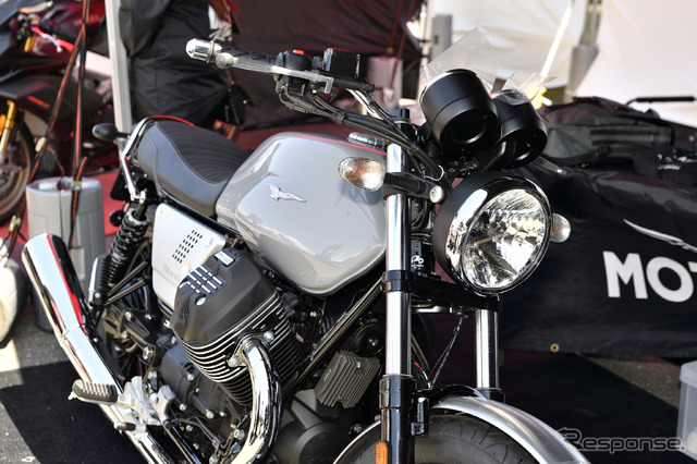 モトグッツィやアプリリアのモデルを展示したピアッジオ(BIKE! BIKE! BIKE! 2019)