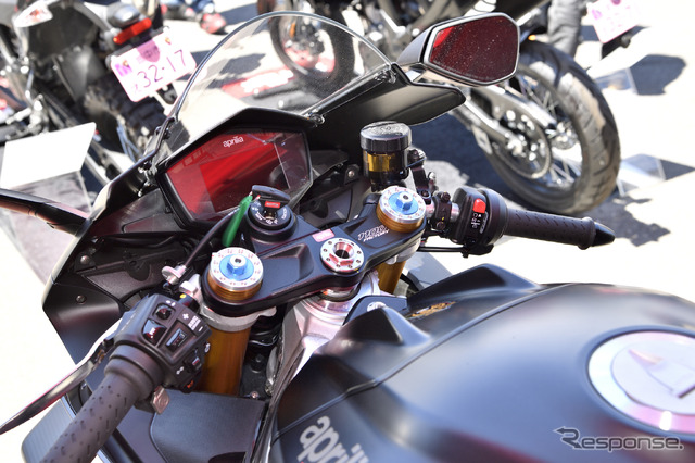 モトグッツィやアプリリアのモデルを展示したピアッジオ(BIKE! BIKE! BIKE! 2019)